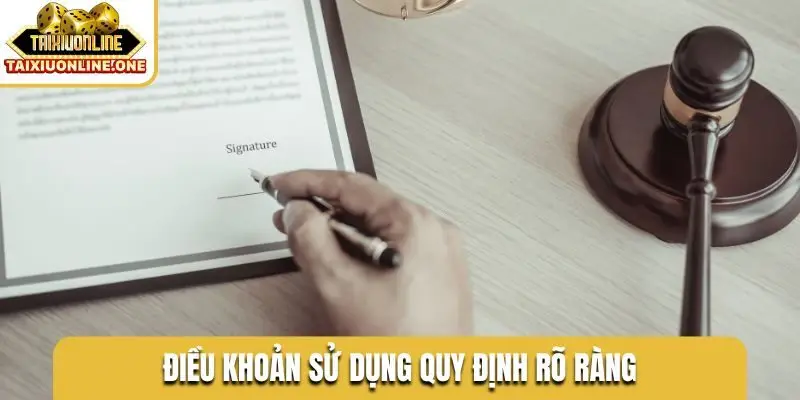 Điều khoản sử dụng quy định rõ ràng